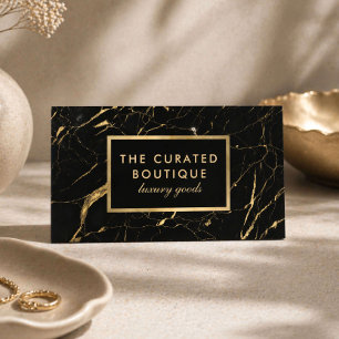 Chic Boutique Gold Marble Luxury Business Card