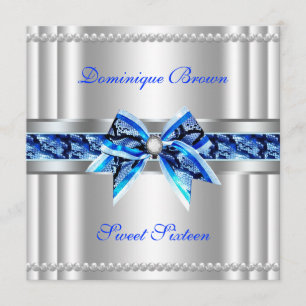 Chic Bowed Silver Invite