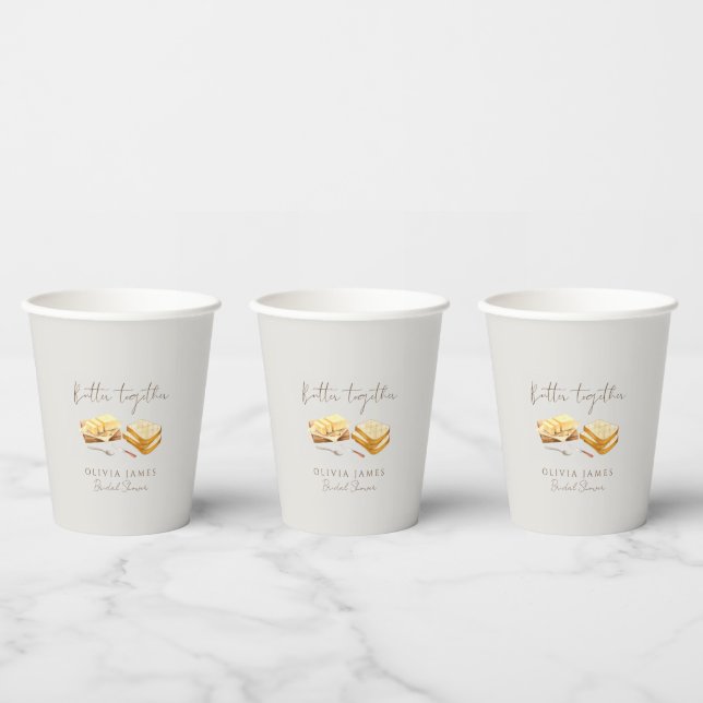 Chic Bread and Butter bridal shower Paper Cups (Multi)