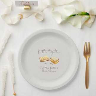 Chic Bread and Butter bridal shower Paper Plate