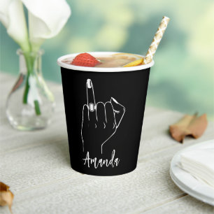 Chic Bridal   Bachelorette Party Ring Paper  Cups