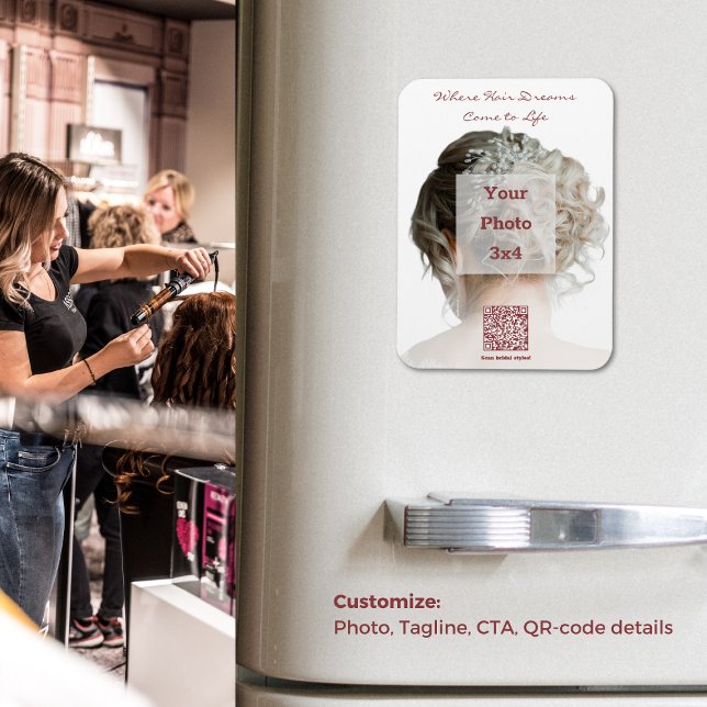 Chic Bridal Hairstyles Promotional Fridge Magnet (Chic Bridal Hairstyles Promotional Fridge Magnet)