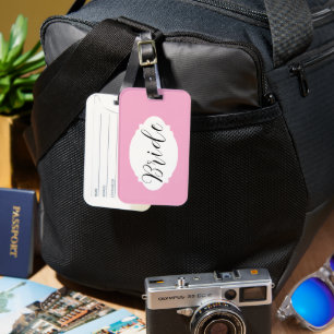 Chic Bridal Luggage Tag for Honeymoon