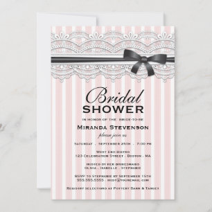 Chic Bridal Shower Lovely Lace Invitation