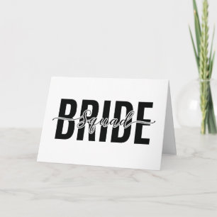 Chic Bride Squad Bachelorette Card