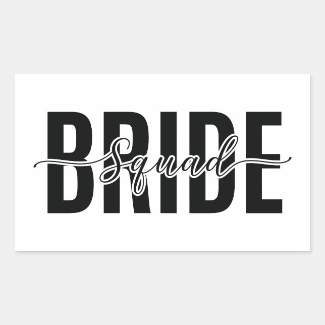 Chic Bride Squad Bachelorette Sticker (Front)