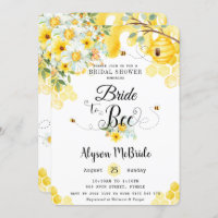 Chic Bride to Bee Yellow Floral Bridal Shower 