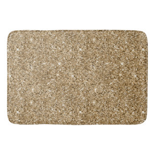 Chic Bronze Gold Glitter Bath Mat