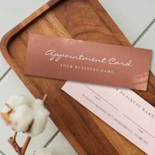 Chic Bronze Mini Business Modern Appointment Card