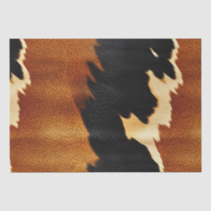 Chic Brown Black Cream Western Cowhide  Tissue Paper