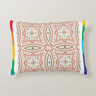 Chic Brown et rose Motif Accent Coussin Décor