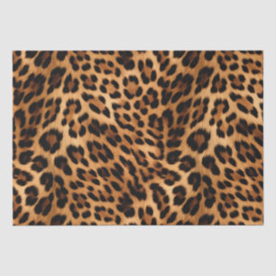 Chic Brown Leopard Print  Tissue Paper
