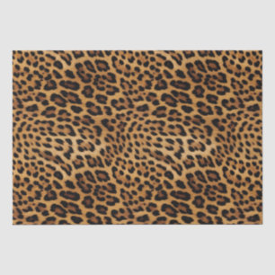 Chic Brown Leopard Print Tissue Paper