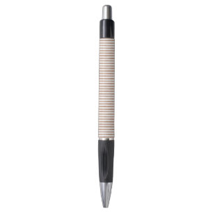 Chic Brown White Stripes Pen