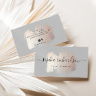 Chic Brush Stroke | Faux Rose Gold on Soft Grey