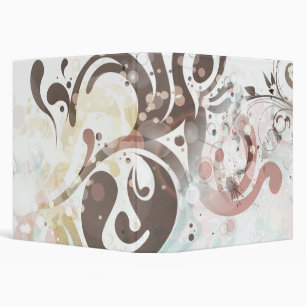 Chic bubbles + swirls binder