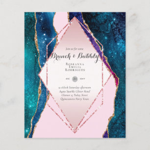 CHIC BUDGET BRUNCH and BUBBLY AGATE GLITTER Inv Flyer