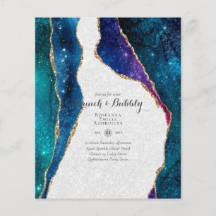 CHIC BUDGET BRUNCH and BUBBLY AGATE GLITTER Inv Flyer