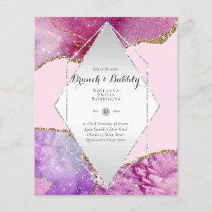 CHIC BUDGET BRUNCH and BUBBLY AGATE GLITTER Inv Flyer