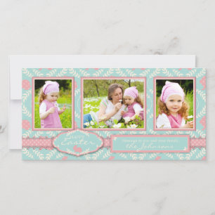 Chic Bunny Photo Trio Card