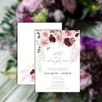 Chic Burgundy Blush Pink Roses Floral Anniversary