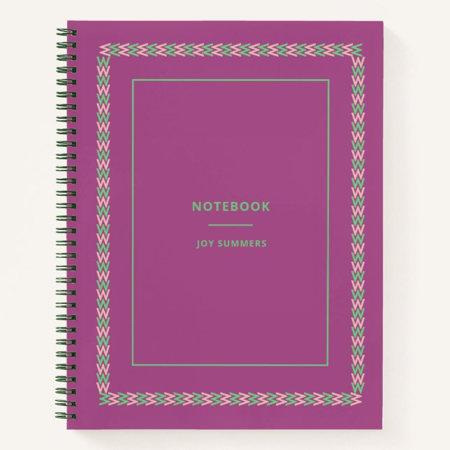 Chic Burgundy Maroon Notebook Customize (Front)
