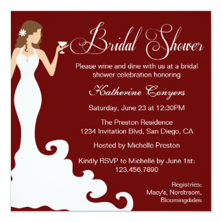 wine bridal shower invitations