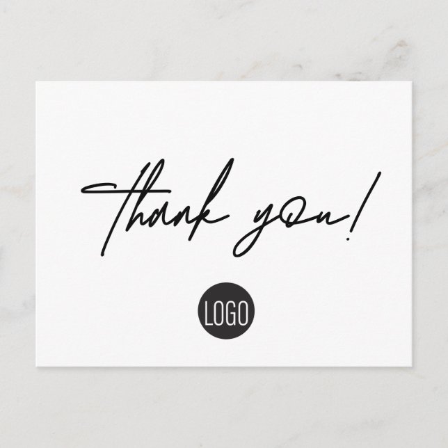 Chic Business Customer Appreciation Handlettering Postcard (Front)