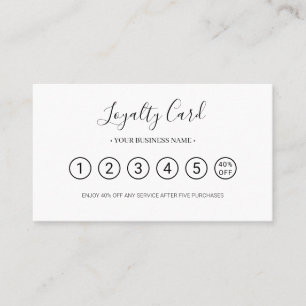 Chic Business Logo Professional Punch Loyalty Card