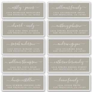 Chic Calligraphie Mariage Étiquettes de adresse in