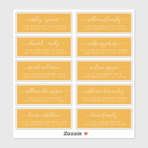 Chic Calligraphie Mariage Étiquettes de adresse in