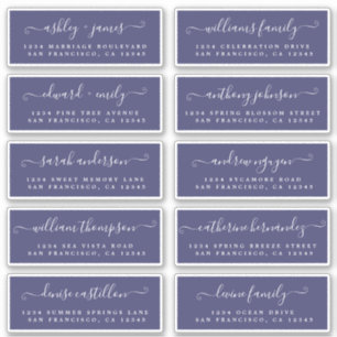 Chic Calligraphie Mariage Étiquettes de adresse in