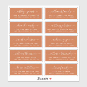 Chic Calligraphie Mariage Étiquettes de adresse in