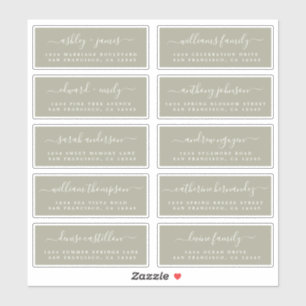 Chic Calligraphie Mariage Étiquettes de adresse in