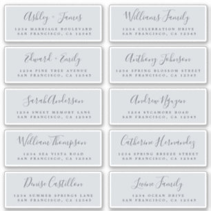 Chic Calligraphie Mariage Étiquettes de adresse in
