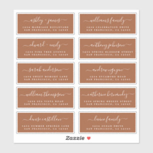 Chic Calligraphie Mariage Étiquettes de adresse in