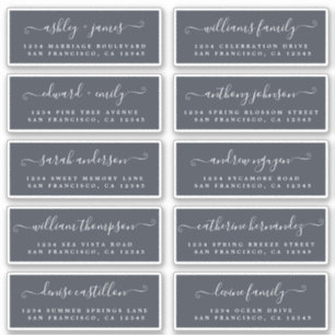 Chic Calligraphie Mariage Étiquettes de adresse in