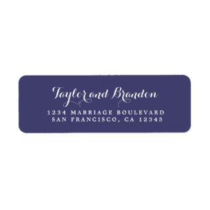 Chic Calligraphie Noms Mariage Adresse de retour
