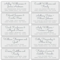 Chic Calligraphie Transparent Étiquettes de adress