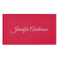 Chic Calligraphy Elegant Cherry Red Personalized