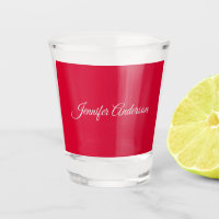 Chic Calligraphy Elegant Cherry Red Personalized