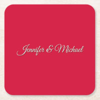 Chic Calligraphy Elegant Cherry Red Personalized