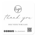 Chic Calligraphy Elegant Logo Thank You Business