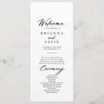 Chic Calligraphy Elegant Wedding Program<br><div class="desc">This chic calligraphy elegant wedding program is perfect for a rustic wedding. The simple and elegant design features classic and fancy script typography in black and white.</div>