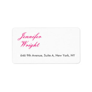 Chic calligraphy minimalist custom name adress label