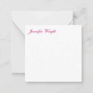 Chic calligraphy minimalist custom name card