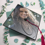 Chic Calligraphy Modern Simple Photo Graduation Cap Topper<br><div class="desc">Chic Calligraphy Modern Simple Photo Graduation Cap Topper</div>