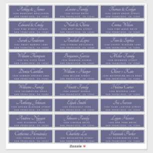 Chic Calligraphy Navy Blue Guest Address Labels