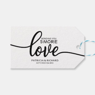 Chic Calligraphy S'more Love Wedding Favour Tags