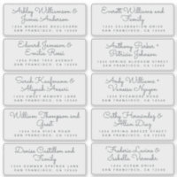 Chic Calligraphy Transparent Guest Address Labels